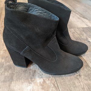 NWOT Castaner Made in Spain  Luxury Black Suede Leather Booties 37 msrp $300